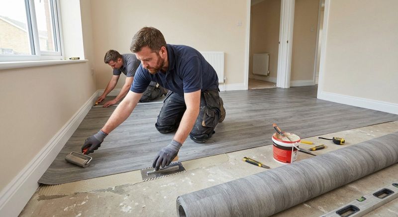 Sheet Linoleum Installation in Plano, TX