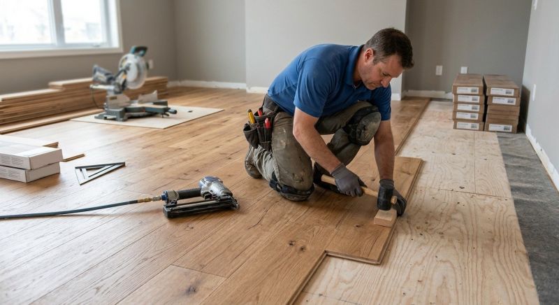 Dark Wood Floor Installation in Phoenix, AZ