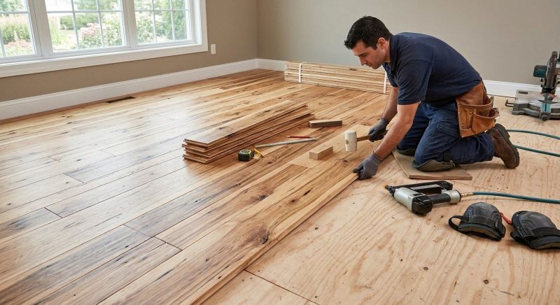 Hickory Floor Installation in San Antonio, TX