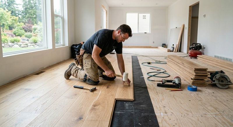 Hickory Floor Installation in Fort Worth, TX
