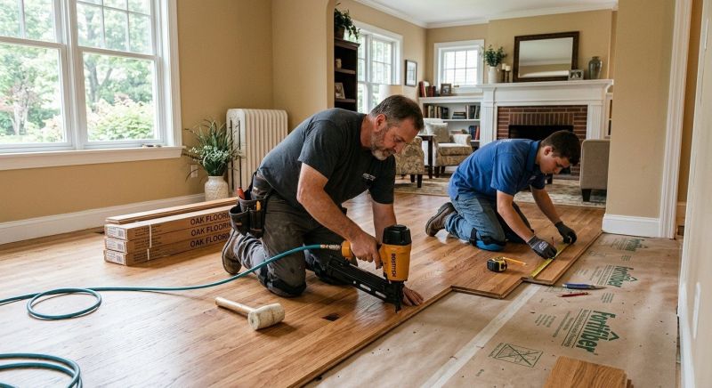 White Oak Floor Installation in Austin, TX